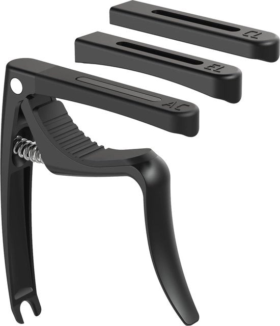 Capodaster multifunzionale per chitarra con estrattore del ponticello - 4-in-1 per chitarra acustica, elettrica e classica