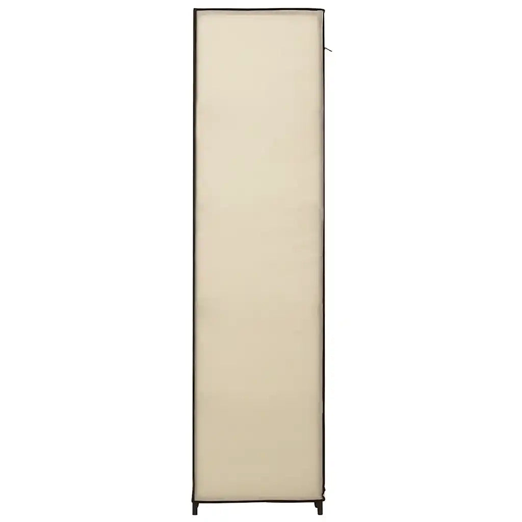 Armadio con Scomparti e Aste Crema 150x45x176 cm in Tessuto 282435