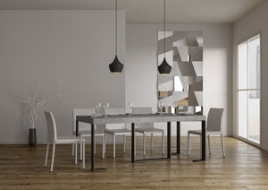 Consolle Allungabile 90-196x40x77 cm in Nobilitato Grigio