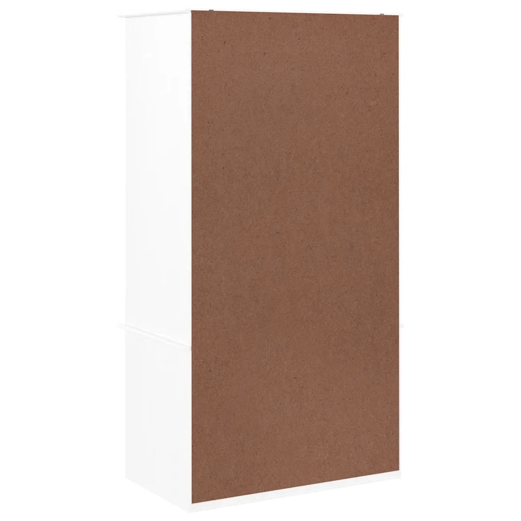 Armadio ALTA Bianco 90x55x170 cm in Legno Massello di Pino 353930