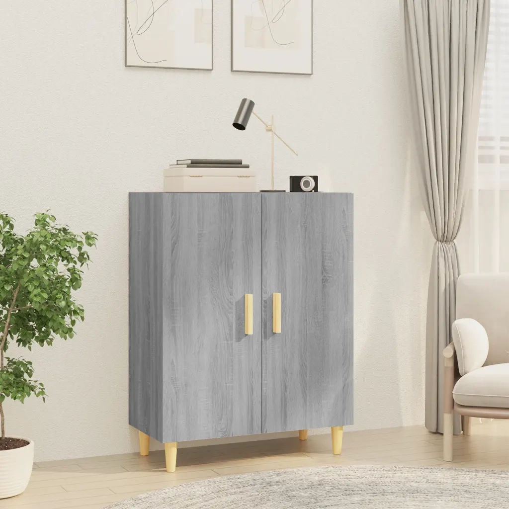 Credenza-Buffet-Armadio da cucina Grigio Sonoma 70x34x90 cm in Legno Multistrato 639684