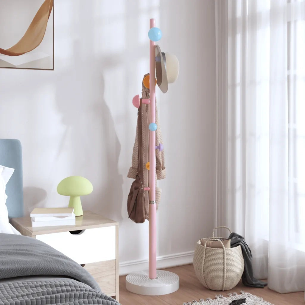 Appendiabiti Rosa 172 cm in Ferro Verniciato a Polvere CFW1548760