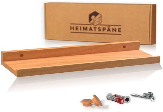 Pannelli di rivestimento per parete in legno di faggio 60cm - pannello di parete in legno [inclusi coperture di vite in legno reale] pannello di parete in legno come pannello di parete o pannello sovrapposto