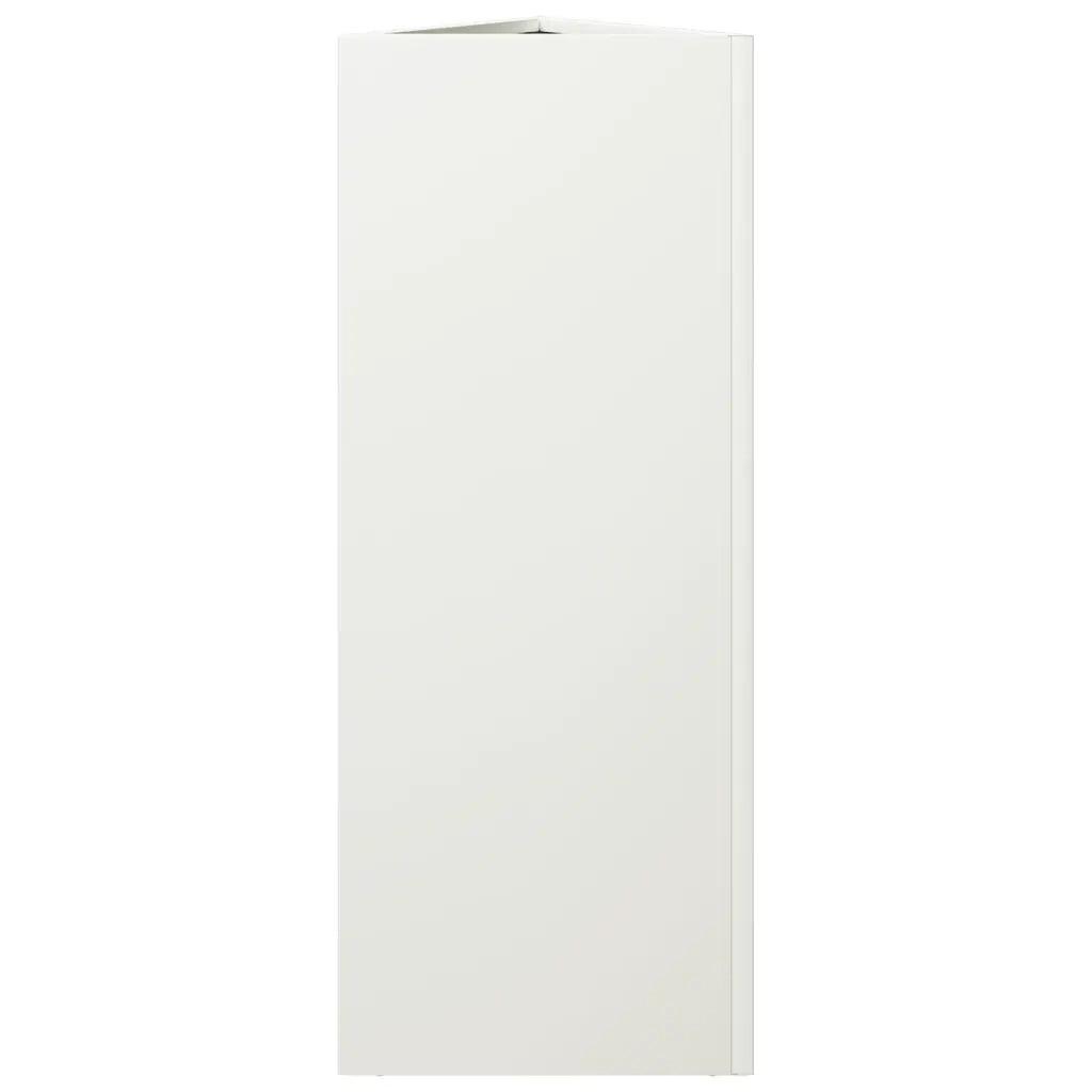 Fioriera da Giardino Bianca Triangolare 30x26x75 cm in Acciaio 851145