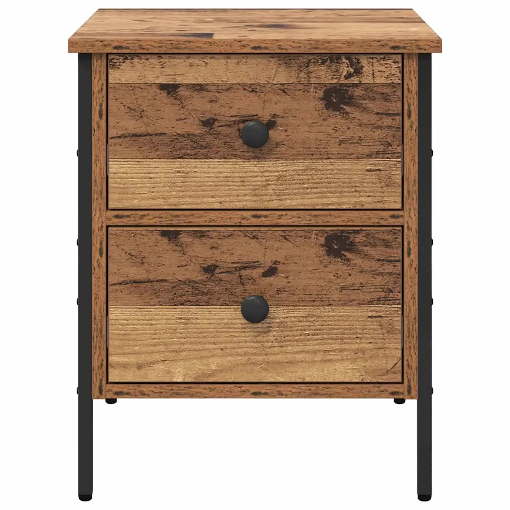 Comodino con cassetto-Tavolino da notte Legno vecchio 40 x 42 x 50 cm