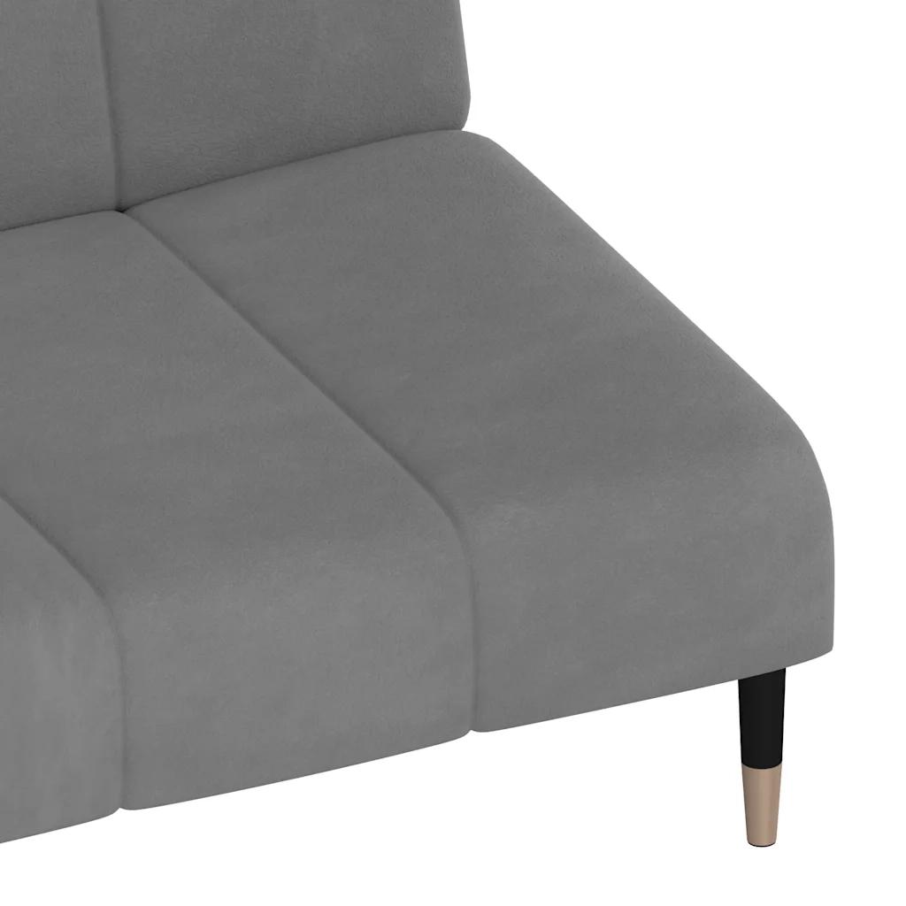 Divano letto | Sof¨¤ letto | Letto singolo a 2 Posti Grigio Chiaro in Velluto