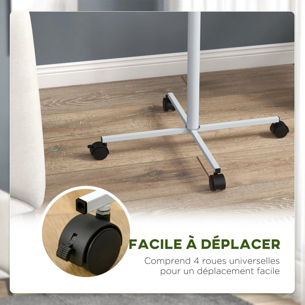 Mangiatoia per uccelli con ruote e posatoio ¨C zephmum ¨C bianco ? 60 x 138H cm