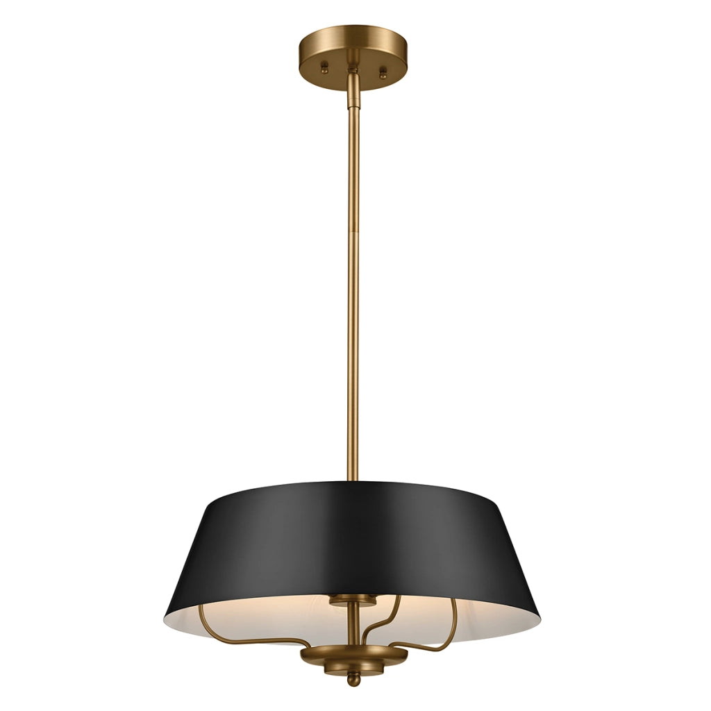 Lampada a sospensione Luella Kichler nero/ottone Ø41 3xE14