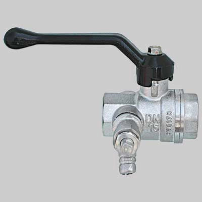 VALVOLA CON RUBINETTO SPURGO E TAPPO LEVA ALLUMINIO  3/4     BUGATTI