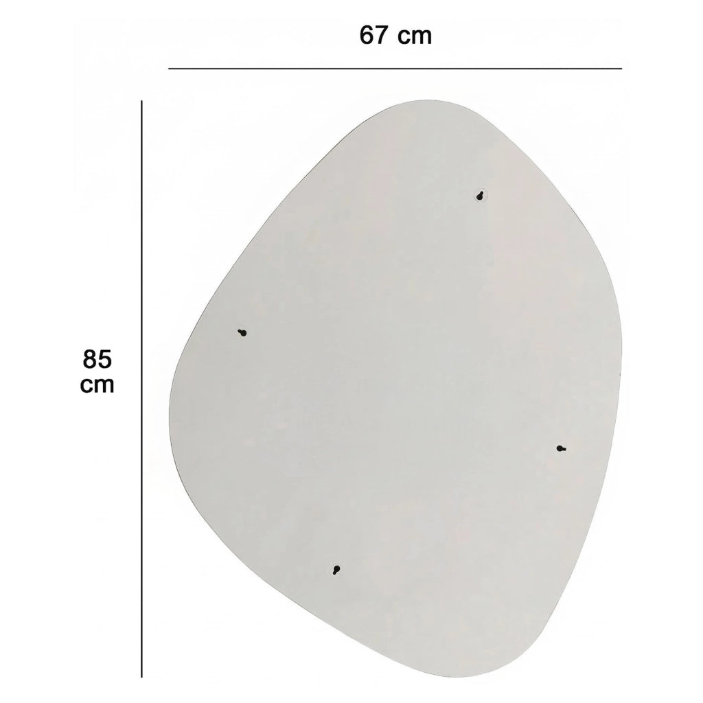 Valbrona, Specchio Forma Ovale, 85x67h cm Bianco