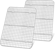 Set di Raffreddamento per Torte in Acciaio Inossidabile da 2, Dimensioni 42 x 29,3 x 2 cm, Raffreddamento Rettilineo per Torte per Cuocere/Cuocere/Bruciare/Grillare, Resistentente al Lavastoviglie