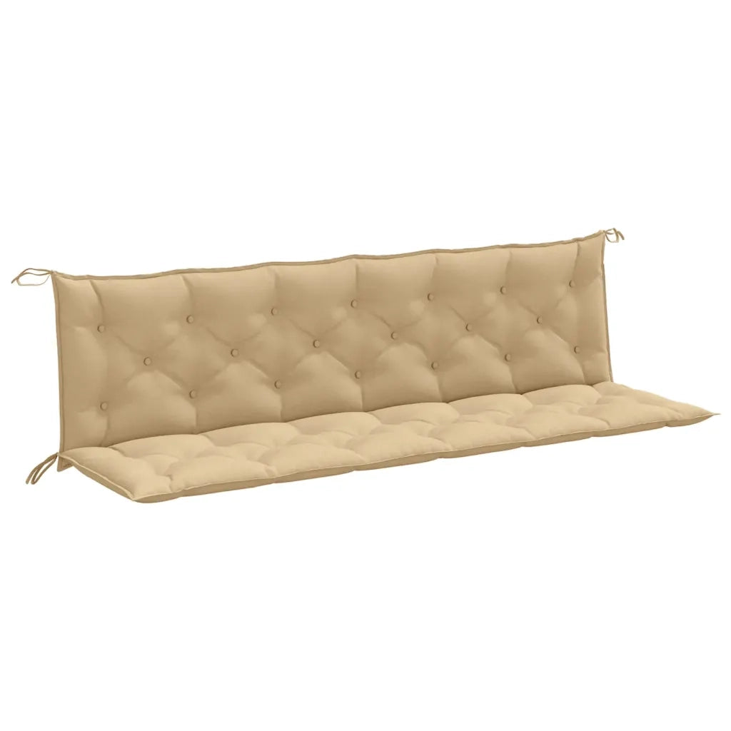 Cuscini Panca Giardino 2 pz-Set di 2 Cuscini per panchina da esterno Beige M¨¦lange 200x50x7 cm Tessuto