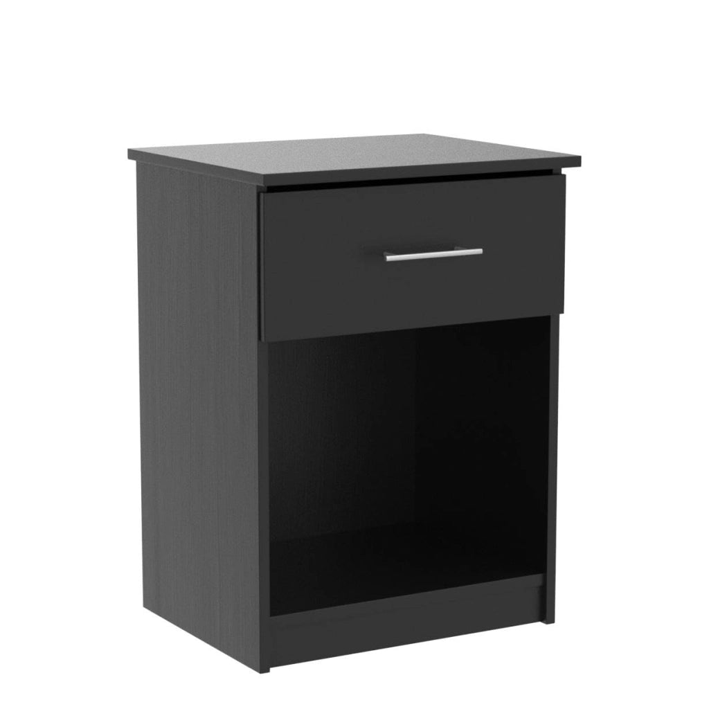 Set di due comodini in legno composito, stile americano