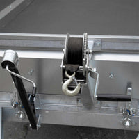 Verricello manuale 550 kg 7 m rapporto di trasmissione 4.1:1 argano con fascia