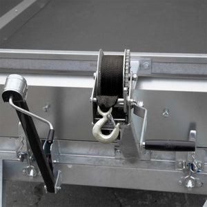 Verricello manuale 550 kg 7 m rapporto di trasmissione 4.1:1 argano con fascia