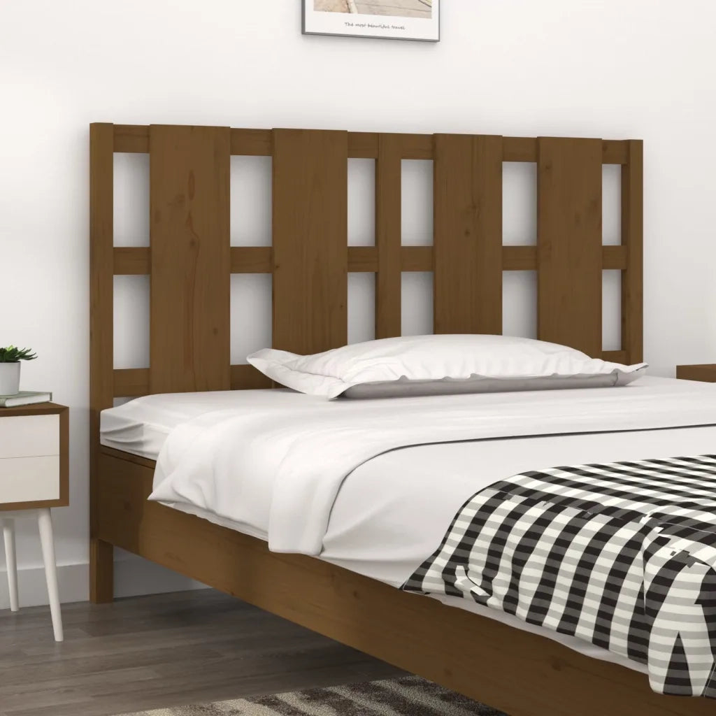 Testiera per Letto-Testata-Testiera Decorativa ambra 145,5x4x100 cm Legno Massello di Pino 364450