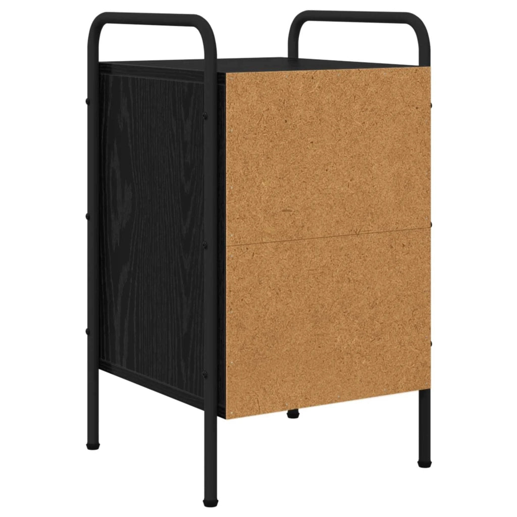 Armadio da Notte Rovere Nero 35 x 36,5 x 61 cm 8007647