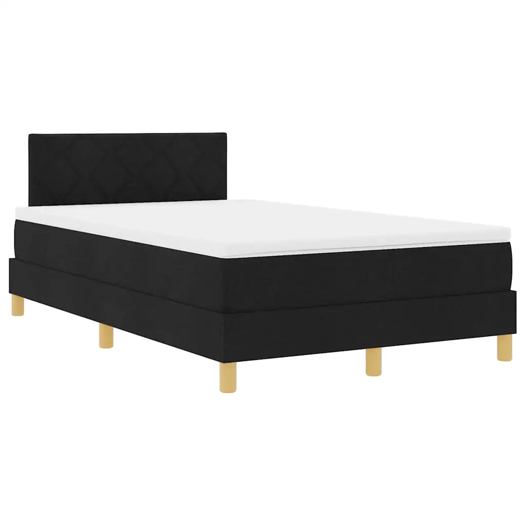 Letto a molle con cuscino Nero 120 x 200 cm Tessuto 3338988