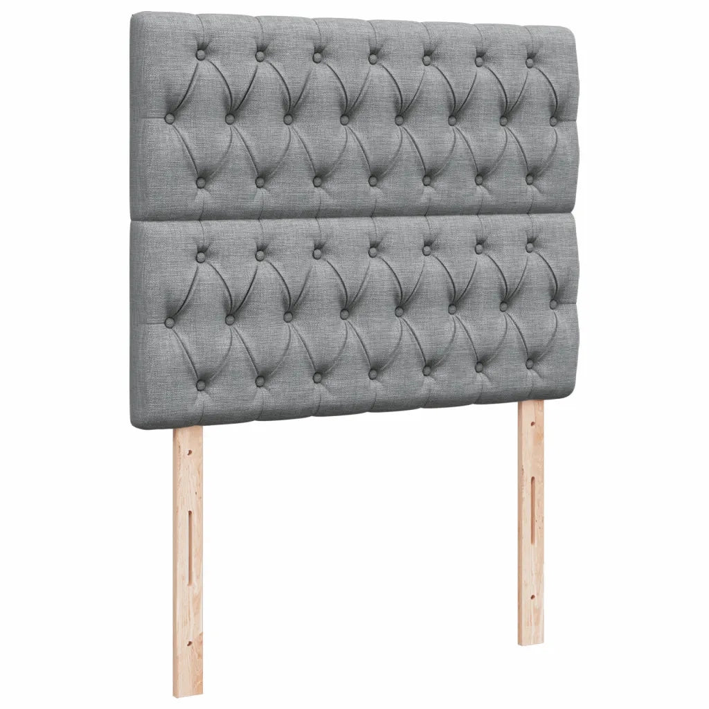 Giroletto a Molle con Materasso Grigio Chiaro 120x190cm Tessuto