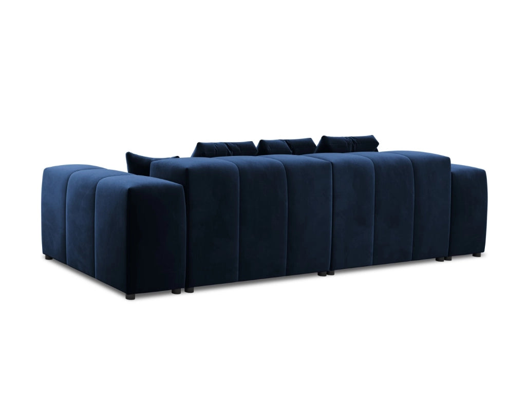 Cosmopolitan Design - Divano modulare "Rome" 3 posti in velluto blu reale 