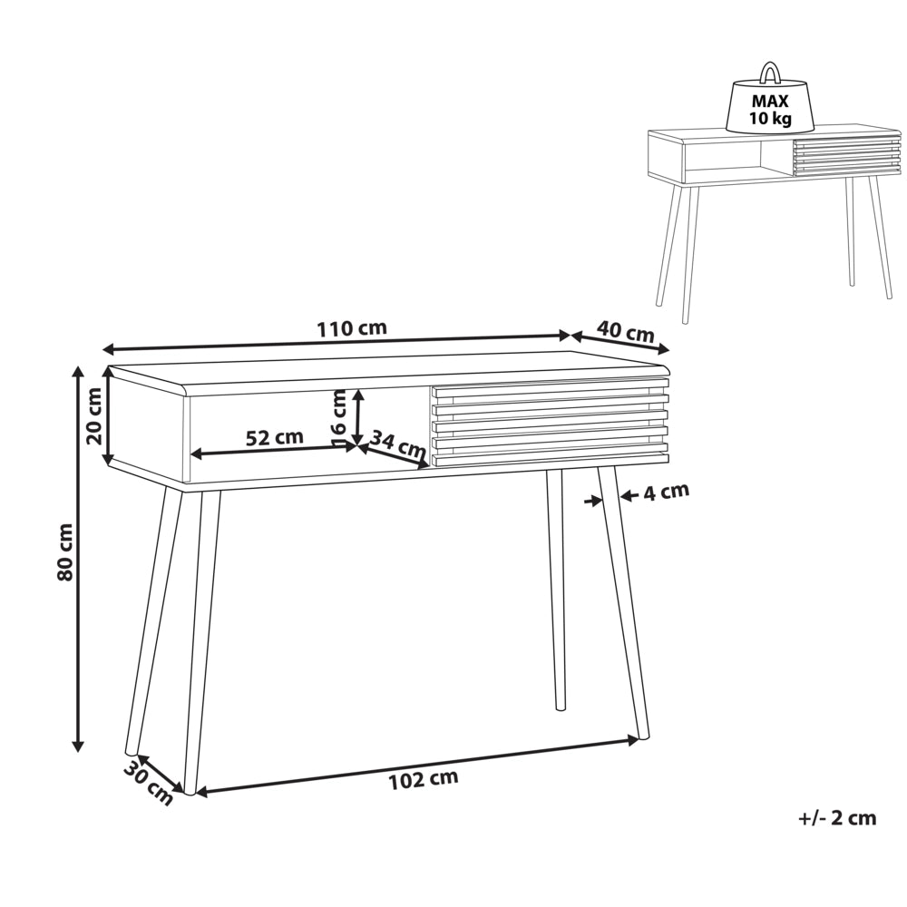 Tavolo consolle in legno scuro con porta scorrevole a lamelle stile rustico soggiorno ingresso camera da letto