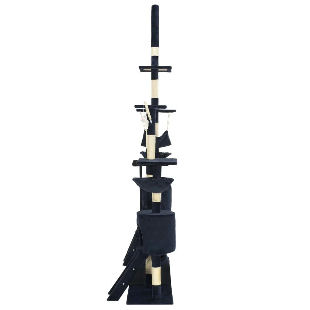 Tiragraffi albero per gatti cuccia per gatti giocattolo peluche sisal 230-250 cm blu 3702049