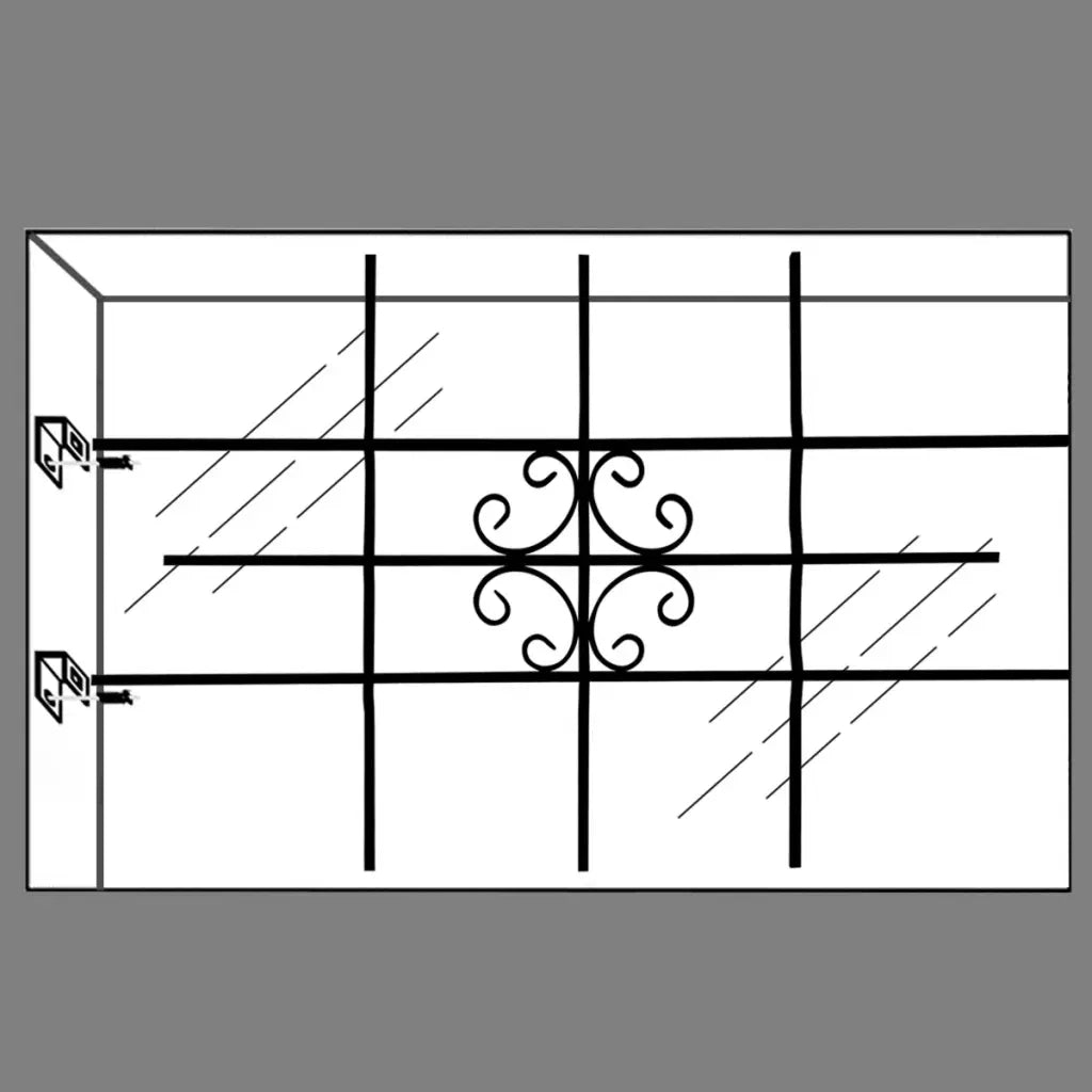 Grate di Sicurezza per Finestre 69 x 114 cm CFW7408851