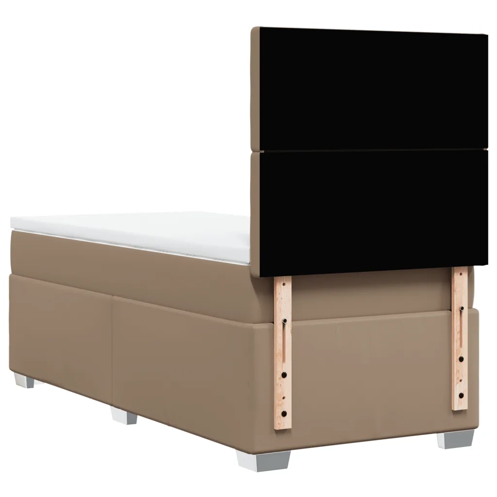 Giroletto a Molle con Materasso Cappuccino 90x190 cm Similpelle 3290703