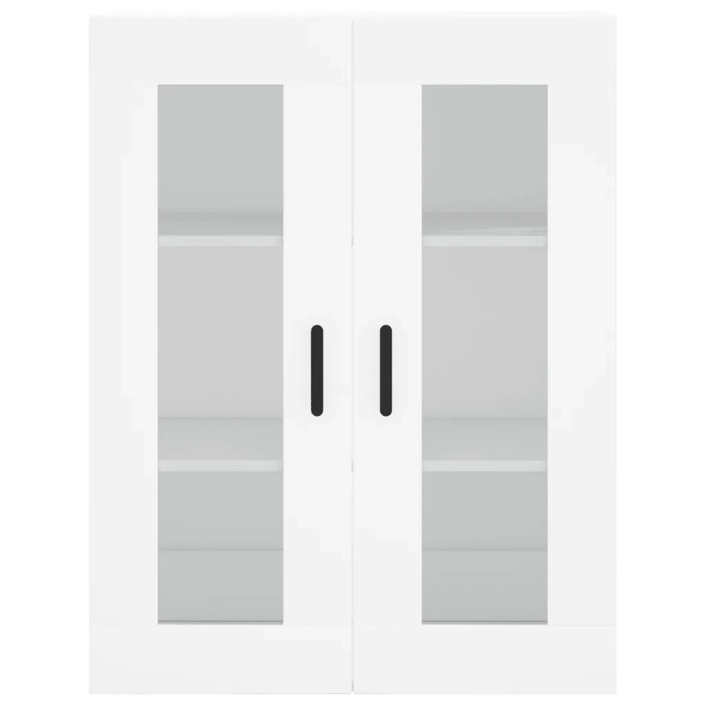 Credenza Bianca 69,5x34x180 cm in Legno Multistrato