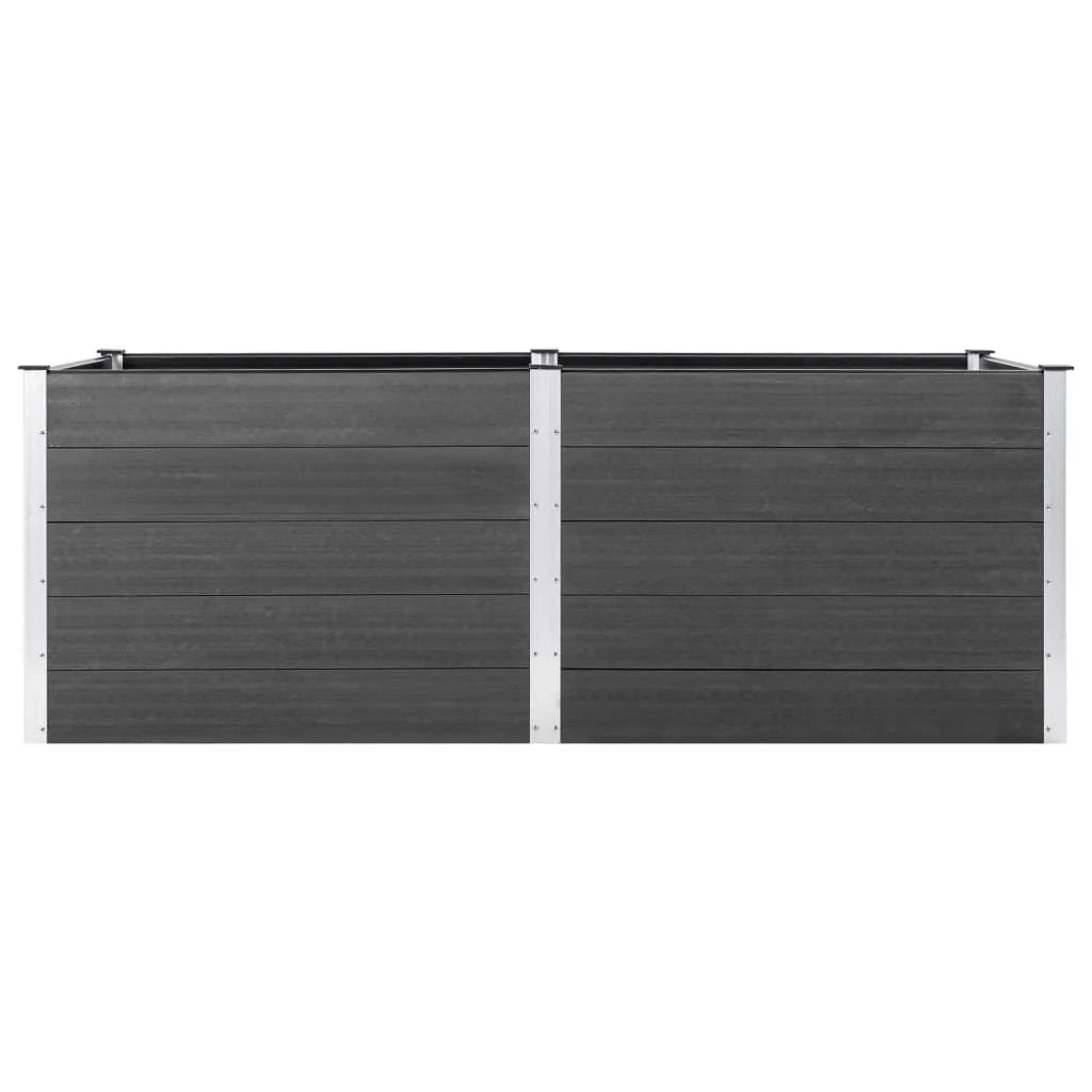 Fioriera rialzata per piante e fiori giardino 250 x 50 x 91 cm WPC grigio 02_0001027