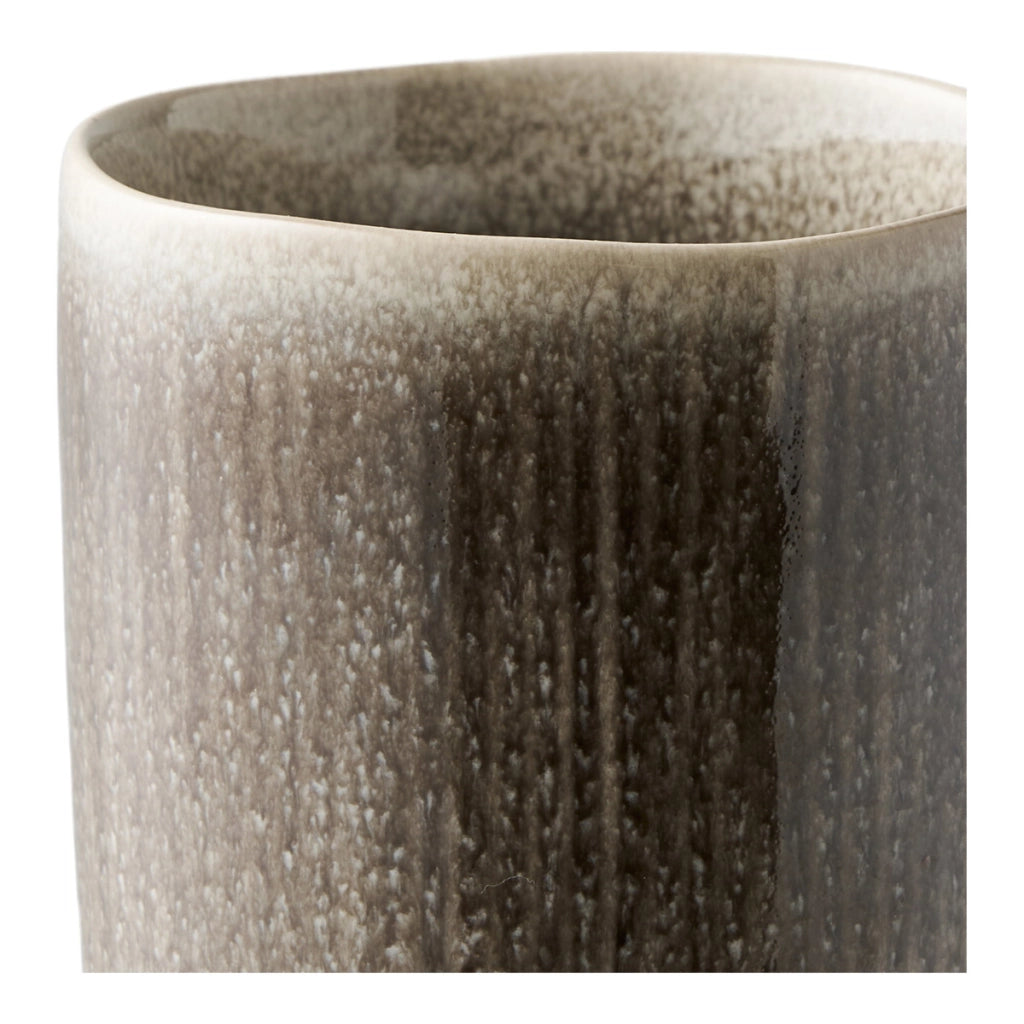 Set 4 tazze Viola in stoneware grigio senza manico ø8x9,5 cm