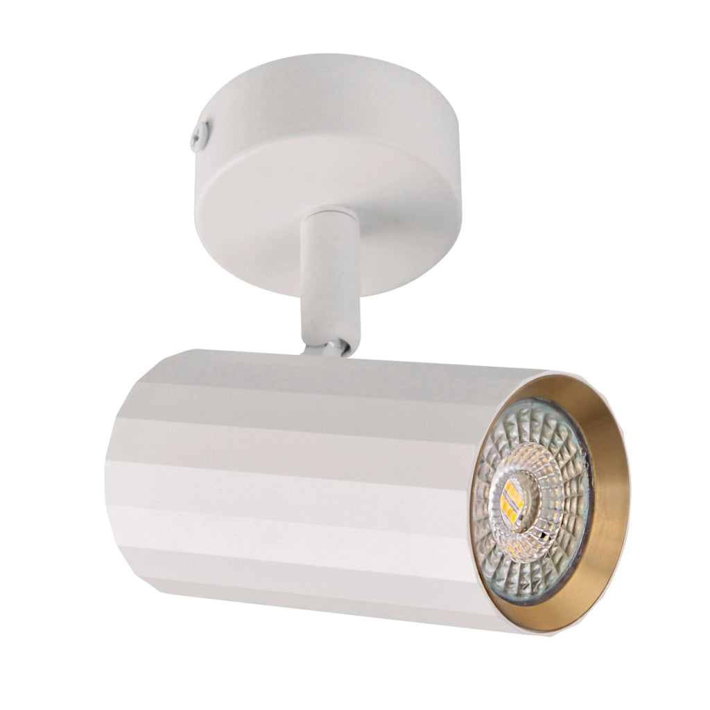 Plafoniera/Applique Polux NICEA bianco-oro GU10 1 luce