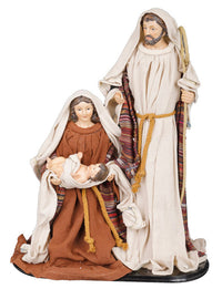 Natività Giuseppe Maria e Gesù Bambino H40 cm in Resina