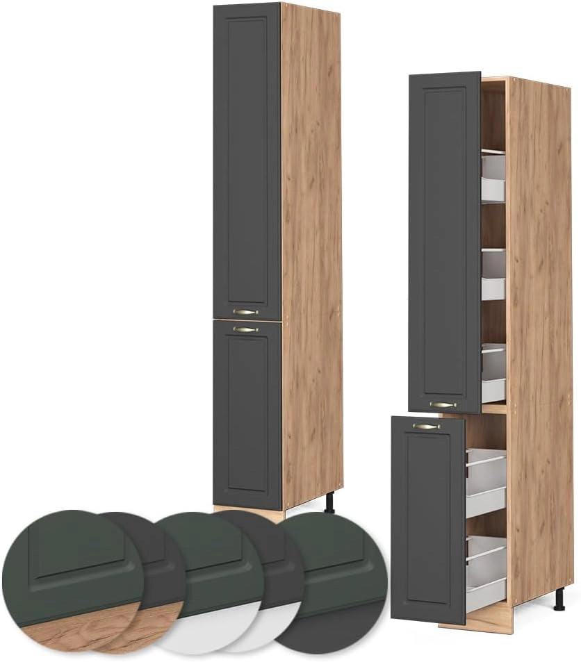 Armadio da farmacia Fame-Line, Antracite-oro, 30 cm, per la combinazione con altri moduli della serie Fame-Line