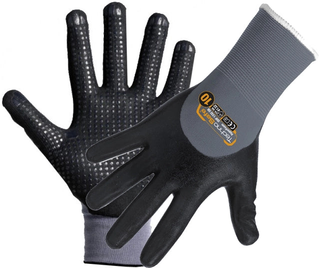 GUANTI IN NITRILE PALMO PUNTIN Col. Nero tg. 7 12.00 paia