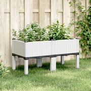 Fioriera da Giardino con Gambe Bianco 80x40x42 cm in PP 367894