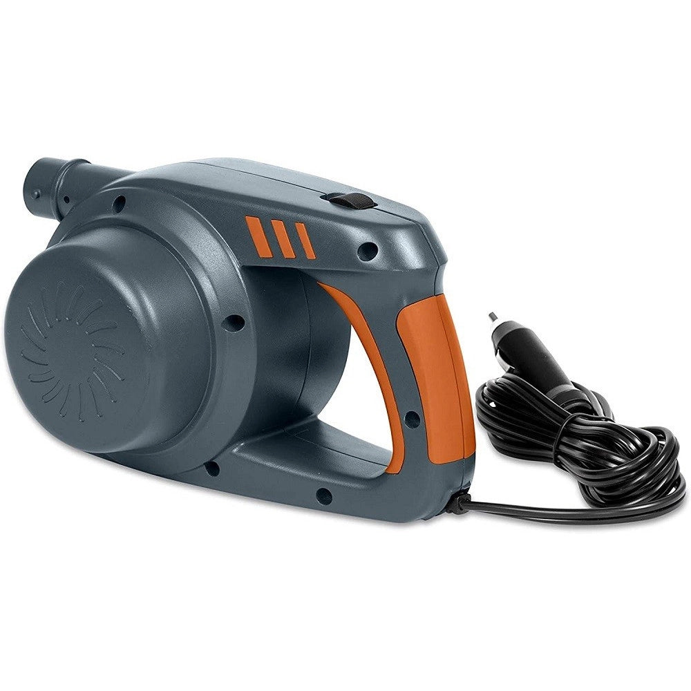 Trade Shop - Pompa Di Gonfiaggio Elettrica Powergrip A Corrente Continua 3 Adattatori 62164 -
