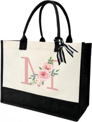 Borsa Personalizzata con Tasca Interna e Cinturino Rosa con Iniziale M per Uso Giornaliero
