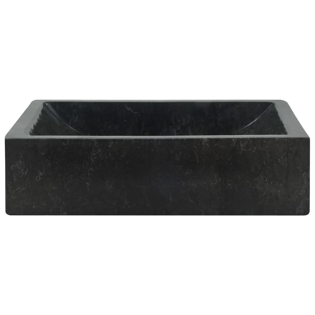 Lavabo in marmo nero 45 x 30 x 12 cm 02_0002554