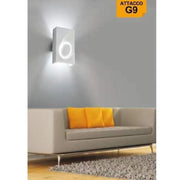 Trade Shop - Applique In Gesso Rettangolare Up & Down Lampada Contemporanea Attacco G9 Gs-e40 -