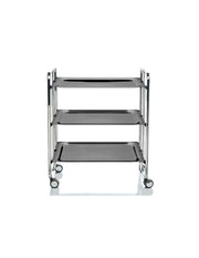 Carrello da cucina pieghevole cromato con ruote BAUHAUS 3 ripiani