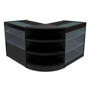 Set Banconi Nero Calliope LED K900 C900 LM60 Vetrina con Ante Scorrevoli