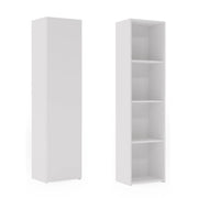 Libreria chiusa LONI 160x40 cm bianca con anta e ripiani interni
