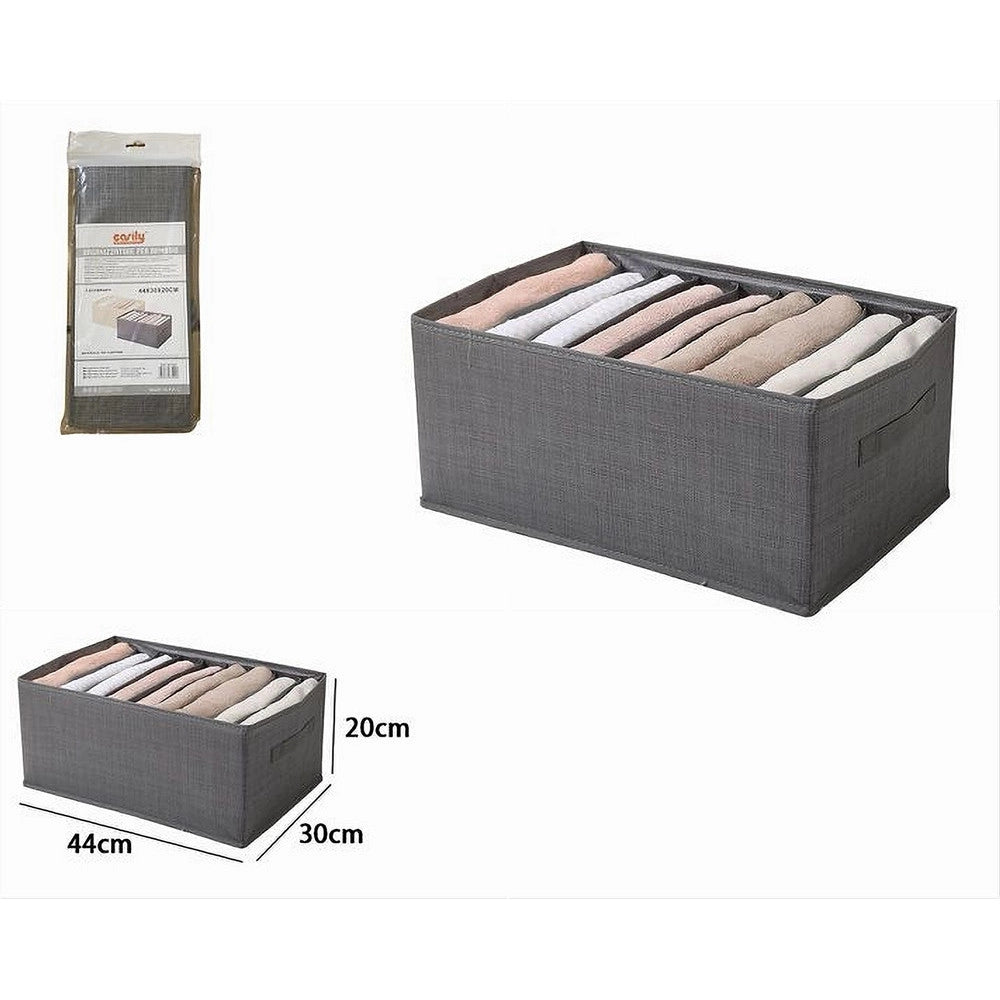 Trade Shop - Organizer Salvaspazio Armadi Pieghevole 9 Scomparti Contenitore 44x20x30cm 87404 -