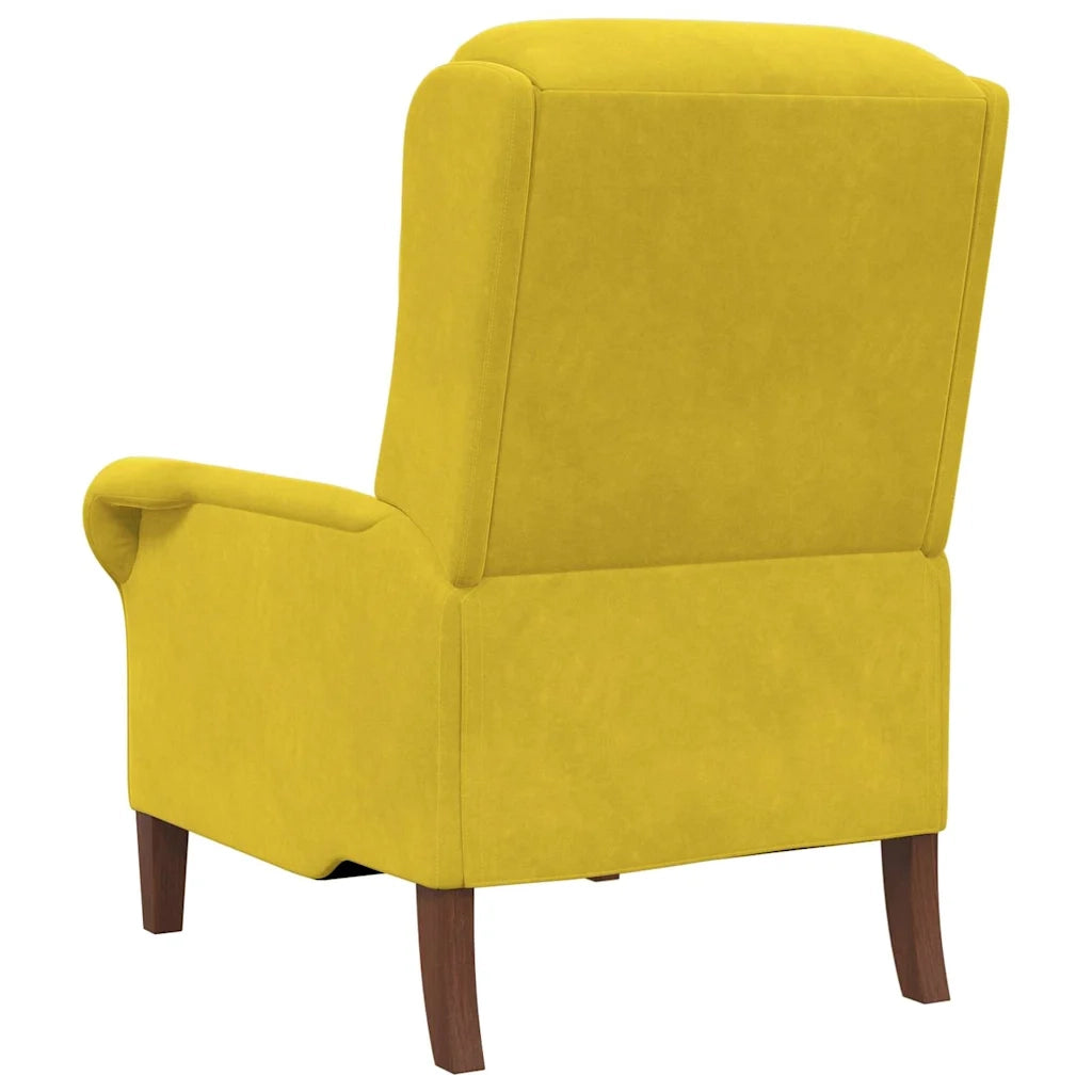 Poltrona | Sedia Relax Giallo Velluto