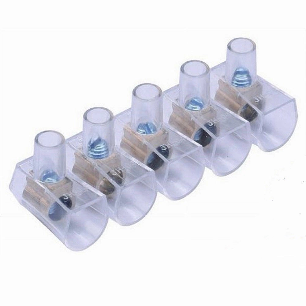 Trade Shop - Morsetti Terminali Unipolari Morsettiera 2 Stecche Da 5pezzi Sezione 10mm² 83319 -