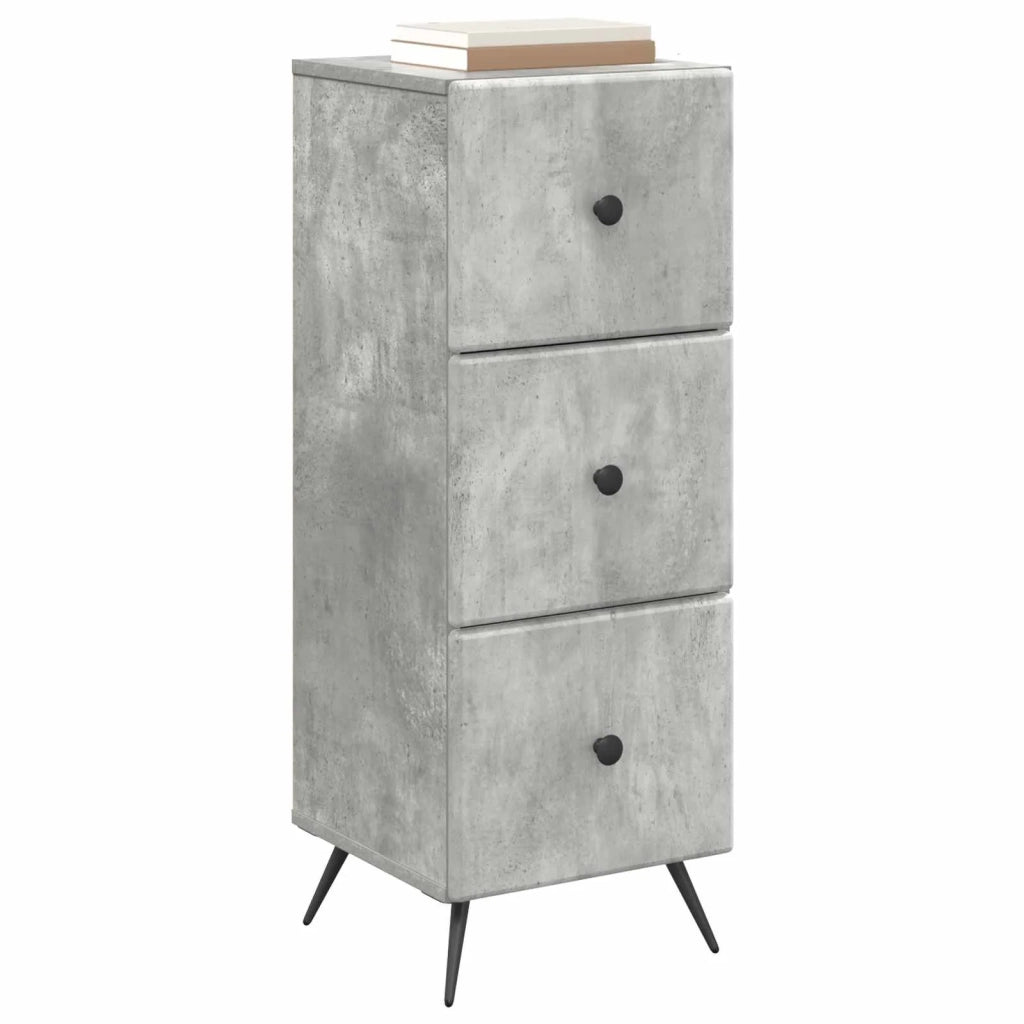 Mobile con Cassetti Grigio Cemento 33 x 34,5 x 90 cm 895538