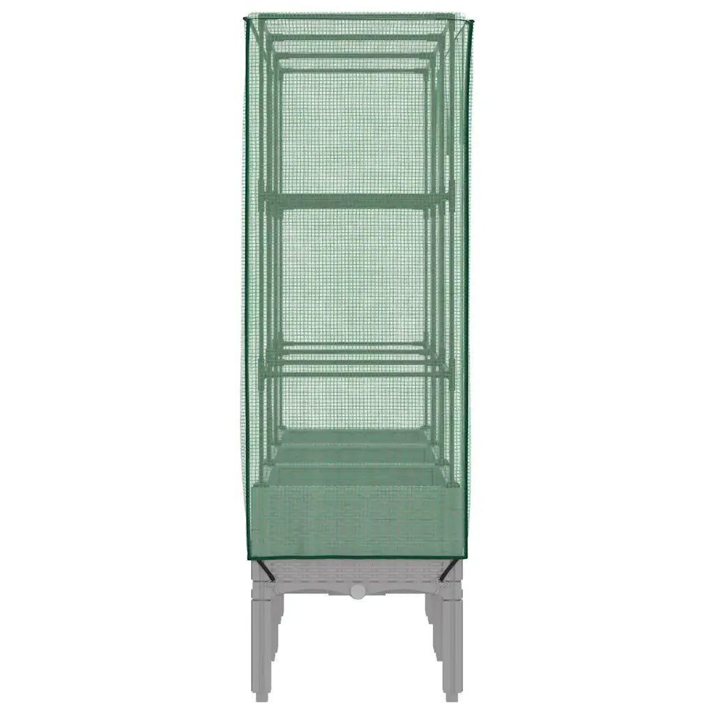 Letto Rialzato con Copertura Serra Effetto Rattan 120x40x140 cm 4015862