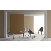 Sedia in tessuto easy-clean Gambe in metallo verniciato Kira 51cm X 59cm H 85cm Stones