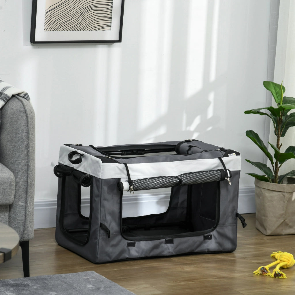 Carrello per Cani Piccoli Pieghevole ¨C zephmum ¨C Grigio